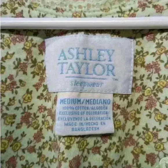 Vintage Ashley Taylor sleepwear button top size‎ M 100% cotton - Picture 5 of 6